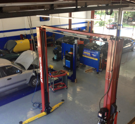 Auto Point Car Care Inside Garage
